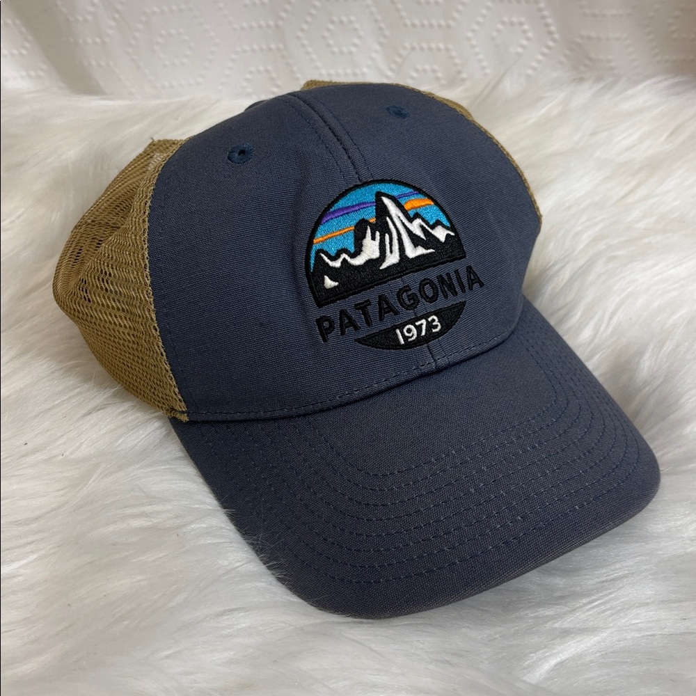 Patagonia baseball trucker hat gray blue